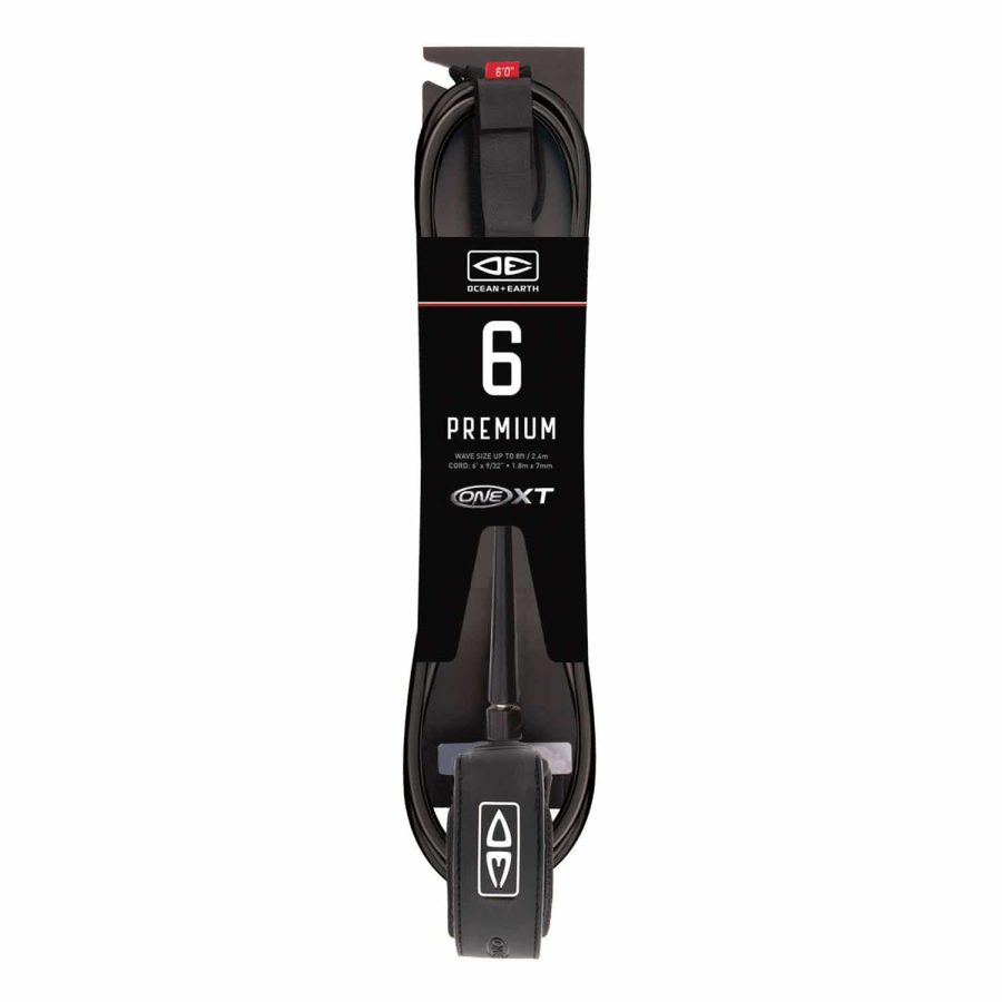 6'0 One-Xt Premium Surf Leash Black