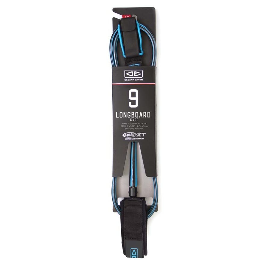 9'0 One-Xt Longboard Knee Leash - Blue