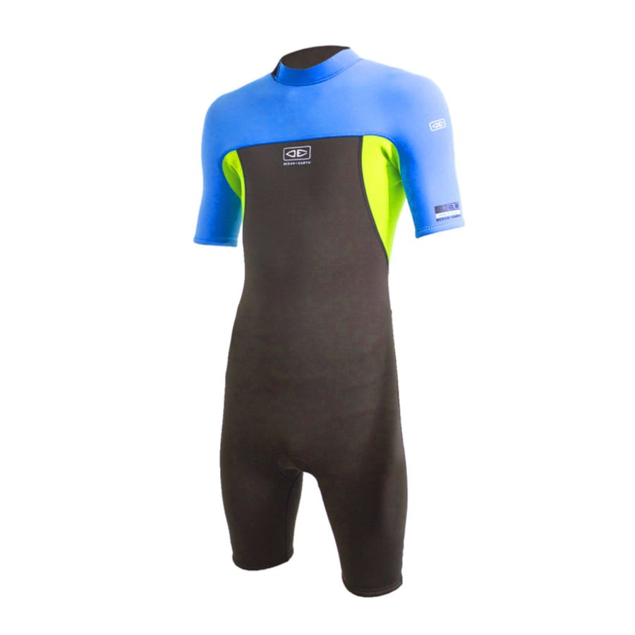 2mm Youth Free-Flex Back Zip Spring Blue Lime