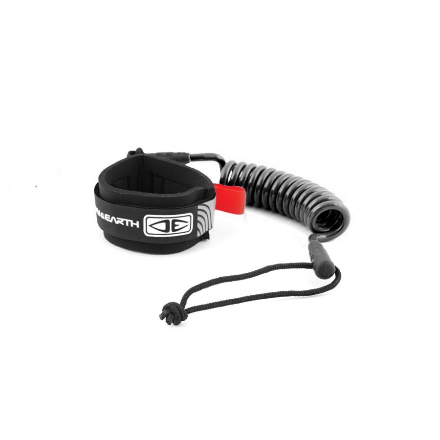 Bodyboard Basic Wrist Coiled Cord Leash - Black