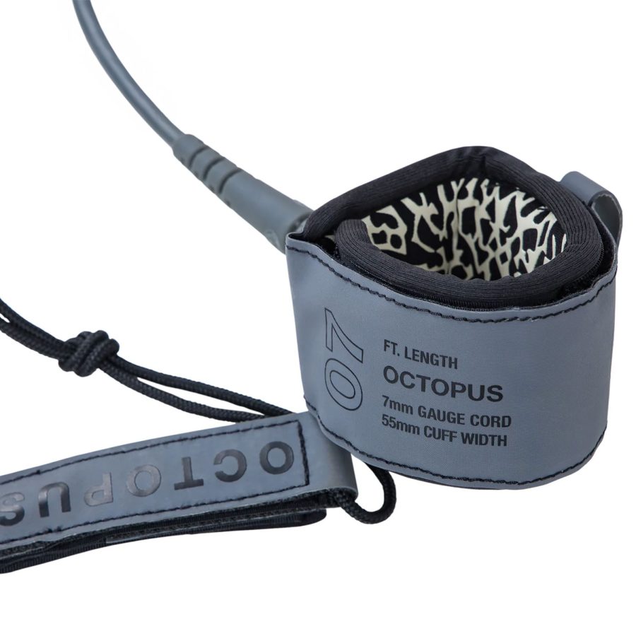 OCTOPUS - Mission: 7ft Control Surf Leash - Grey