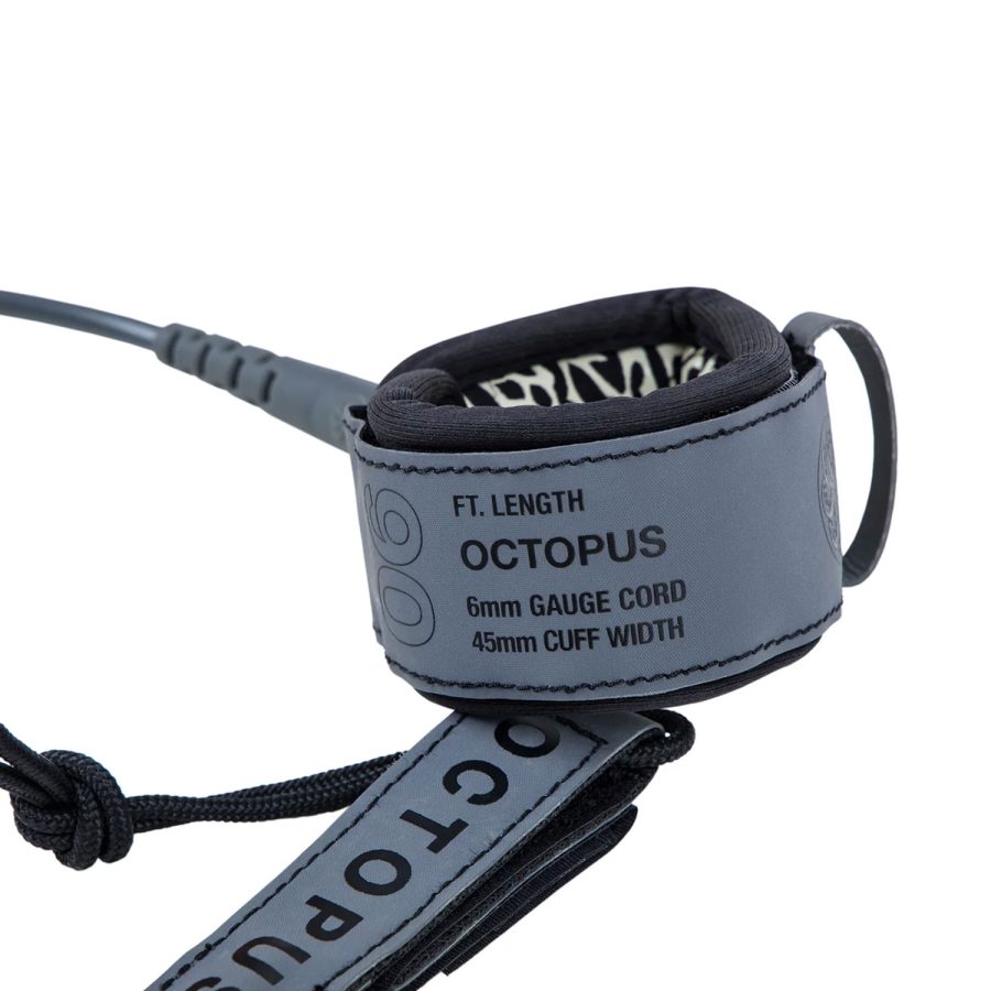 OCTOPUS – Mission: 6ft Control Surf Leash – Grey