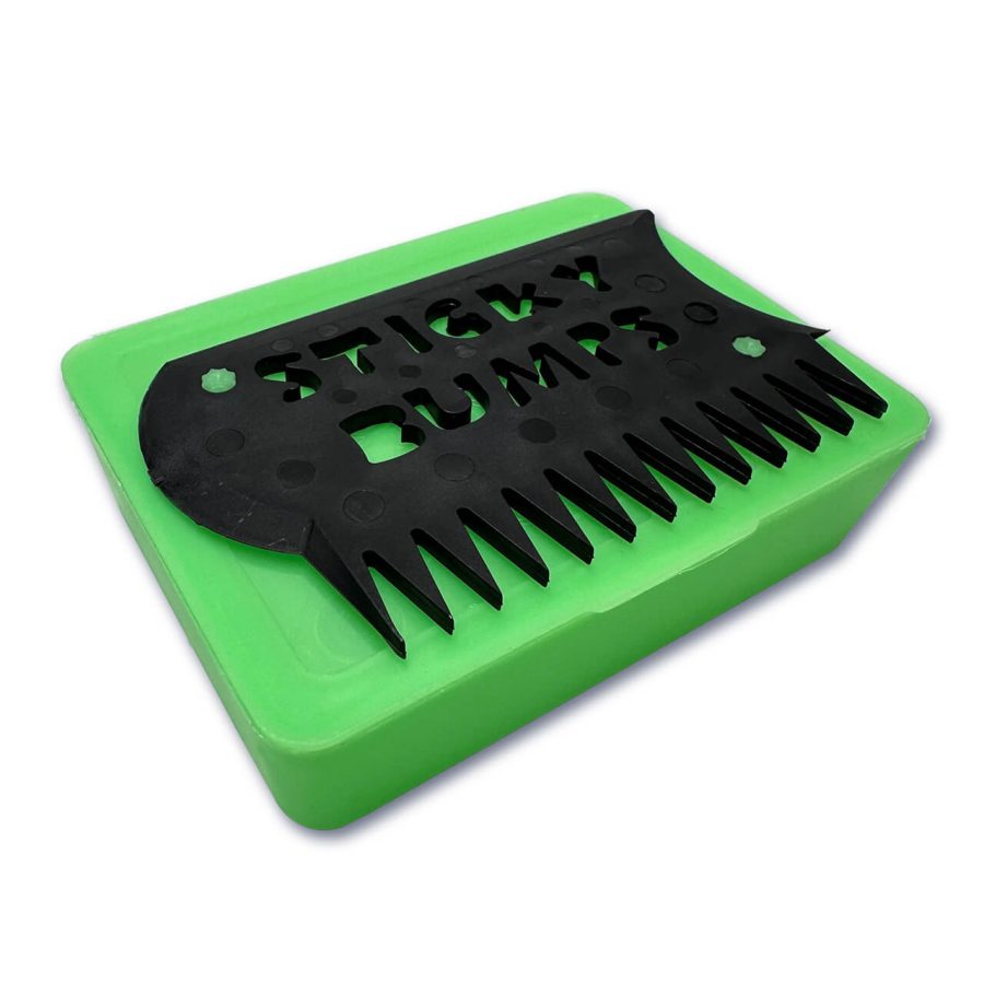 Sticky Bumps Wax Box & Comb - Green (24 Units)