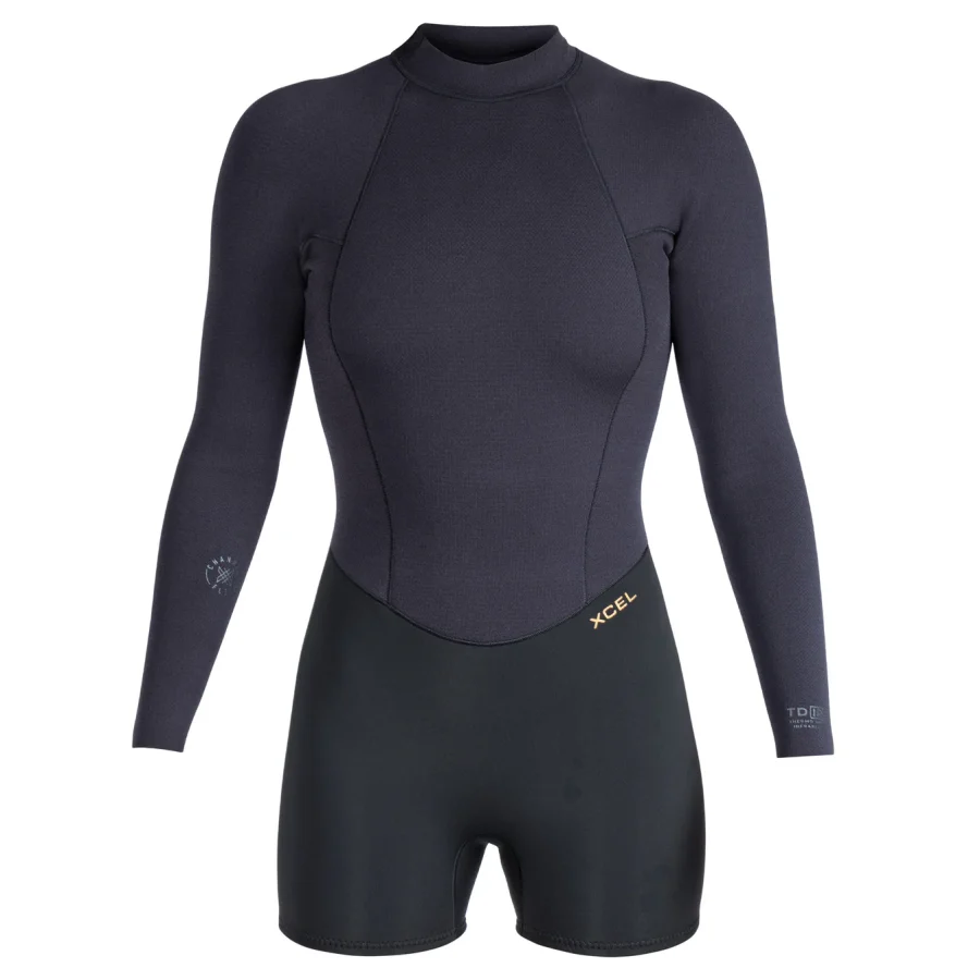 2/1.5mm Women's Comp+ L/S Back Zip Boy Cut Springsuit
